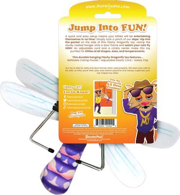 Show full view: Meowijuana Jump 'n' Jamb Flashy Dragonfly Cat Teaser Toy with Catnip slide 8 of 9