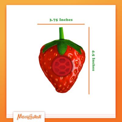 Show full view: Meowijuana Knock 'n' Nibble Strawberry Cat Treat Dispensing Toy slide 5 of 7