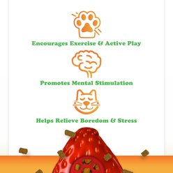 Meowijuana Knock 'n' Nibble Strawberry Cat Treat Dispensing Toy slide 2 of 6