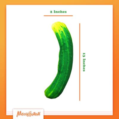 Show full view: Meowijuana Refillable Get Kickin' Spicy Pickle Kicker Cat Plush Toy with Catnip slide 8 of 11