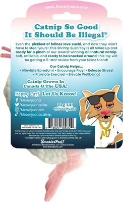 Show full view: Meowijuana Refillable Get Wrapped Sushi Cat Toy slide 9 of 10