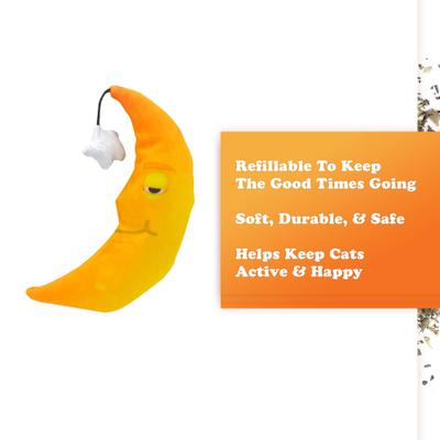 Show full view: Meowijuana Refillable Get Hung Moon & Stars Cat Toy slide 2 of 10