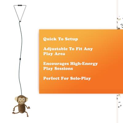 Show full view: Meowijuana Jump 'n' Jamb Get the Monkey Off Your Back Refillable Swinging Door Jamb Cat Toy slide 3 of 11