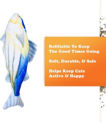 Meowijuana Get Hooked Big Kahuna Tuna Refillable Plush Cat Toy with Catnip slide 2 of 8