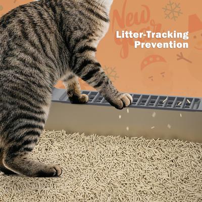 Show full view: JOEJOY Stainless Steel Cat Litter Box, XXX-Large, Dark Gray slide 6 of 7