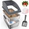 Show in main carousel: JOEJOY Stainless Steel Sifting Pine Pellets Cat Litter Box, 23 x 16 x 14-in, Dark Gray slide 2 of 8