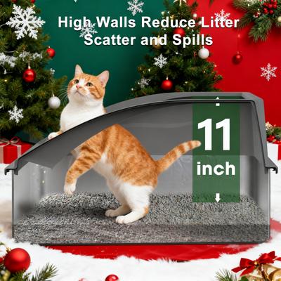 Show full view: JOEJOY Stainless Steel Cat Litter Box, 23 x 15 x 11-in, 2 count, Silver Gray/Dark Gray slide 7 of 7