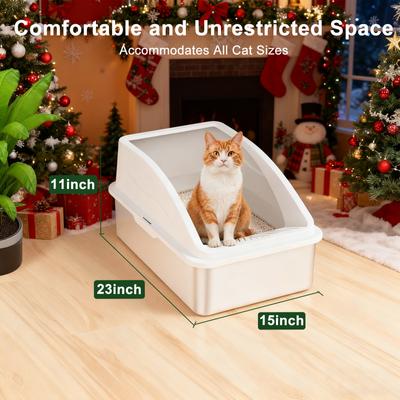 Show full view: JOEJOY Stainless Steel Cat Litter Box, 23 x 15 x 11-in, 2 count, Silver Gray slide 6 of 7