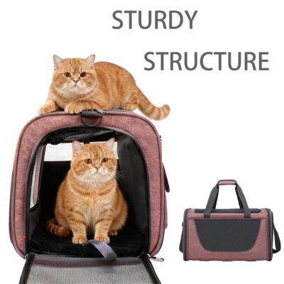 Show full view: Gapzer Rolling Travel Carriers with Removable Wheels & Telescopic Handle for Medium/Large Cats & Small Dogs, Red, 18.5 x 11.8 x 11.8-in slide 5 of 9