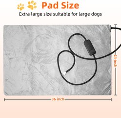Pawward All-Weather Outdoor Dog Heated Pad with Washable Cover, Grey, Large slide 2 of 9