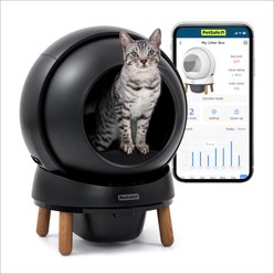PetSafe ScoopFree SmartSpin Self-Cleaning Cat Litter Box, Black