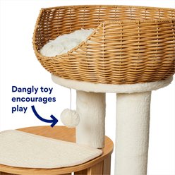 Frisco Wicker 39-in Luxe Cat Tree with Wooden Condo slide 2 of 7