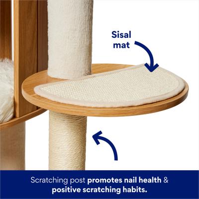 Show full view: Frisco Wicker 39-in Luxe Cat Tree with Wooden Condo slide 6 of 10