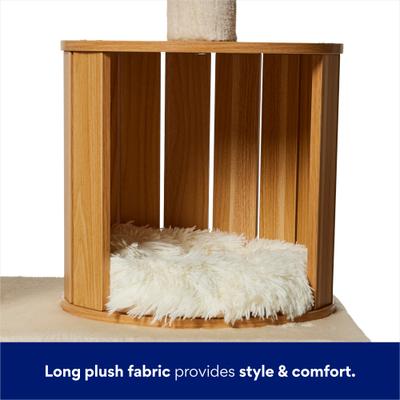 Show full view: Frisco Wicker 51-in Luxe Cat Tree with Wooden Condo slide 4 of 8