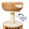 Show in main carousel: Frisco Wicker 29-in Luxe Cat Tree with Wooden Condo slide 4 of 9