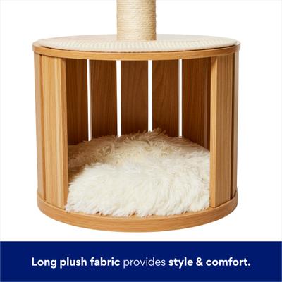 Show full view: Frisco Wicker 29-in Luxe Cat Tree with Wooden Condo slide 5 of 9