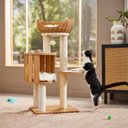 Frisco Wicker 39-in Luxe Cat Tree with Wooden Condo