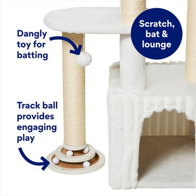 Show full view: Frisco 38-in UltraCozy Cat Tree with Ball Track slide 4 of 9
