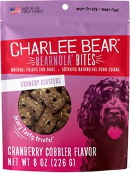 Charlee Bear Bearnola Bites Cranberry Cobbler Flavor Dog Treats, 8-oz bag