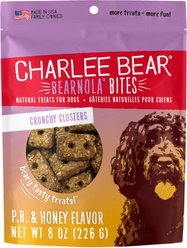 Charlee Bear Bearnola Bites Peanut Butter & Honey Flavor Dog Treats, 8-oz bag