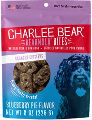 Charlee Bear Bearnola Bites Blueberry Pie Flavor Dog Treats, 8-oz bag