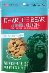 Charlee Bear Original Crunch Cheese & Egg Crunchy Dog Treats, 6-oz bag