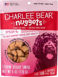 Charlee Bear Nuggets Strawbeary Swirl Crunchy Dog Treats, 6-oz bag