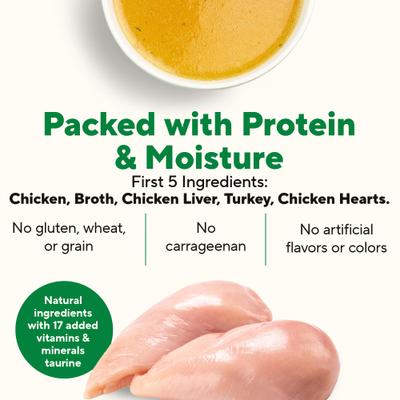 Show full view: Dave's Pet Food Naturally Healthy Chicken Dinner Formula Pate Grain-Free Canned Wet Cat Food, 22-oz can, case of 12 slide 4 of 12