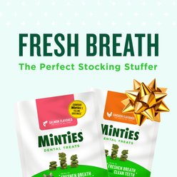 Minties Salmon Flavored Cat Dental Treats, 10-oz bag slide 2 of 7