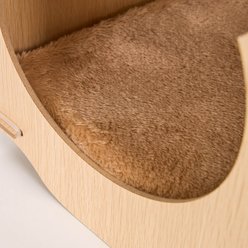 Xbrigh Wooden Scratching Board on Top Cat House with Shark-Shaped Opening Design, Yellow, Small slide 2 of 7