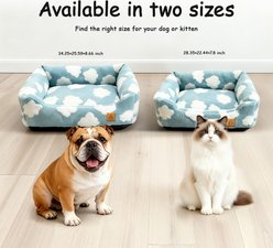 Xbrigh Orthopedic Plush Easy-Clean Dog Bed, Blue, Small slide 2 of 6