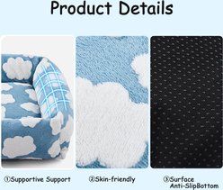 Xbrigh Orthopedic Plush Easy-Clean Dog Bed, Blue, Large slide 2 of 6