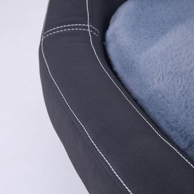 Show full view: Xbrigh Plush Round Easy-Clean Cat Sofa Bed, Black, Small slide 6 of 9