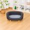 Show in main carousel: Xbrigh Plush Round Easy-Clean Cat Sofa Bed, Black, Small slide 1 of 9