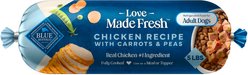 Blue Buffalo Love Made Fresh Chicken with Carrots & Peas Fresh Dog Food, 5-lb roll, case of 4