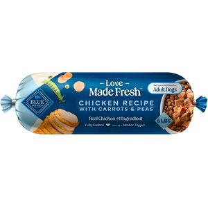 Blue Buffalo Love Made Fresh Chicken with Carrots & Peas Fresh Refrigerated Dog Food, 5-lb roll, case of 4