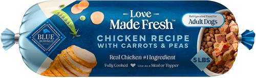 Blue Buffalo Love Made Fresh Chicken with Carrots & Peas Fresh Refrigerated Dog Food, 5-lb roll, case of 4