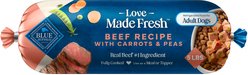 Blue Buffalo Love Made Fresh Beef with Carrots & Peas Fresh Dog Food, 5-lb roll, case of 4