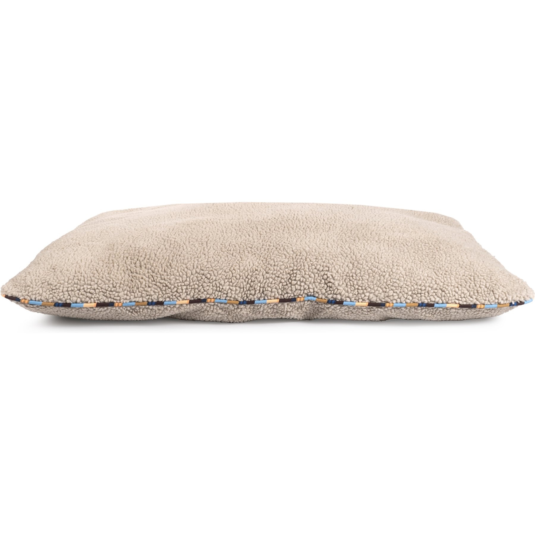 Carolina Pet Stripe Sherpa Pillow Dog Bed, Stone, Medium
