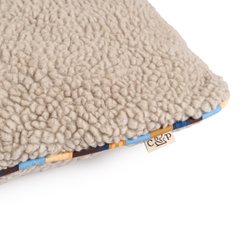 Carolina Pet Stripe Sherpa Pillow Dog Bed, Stone, Large slide 2 of 8