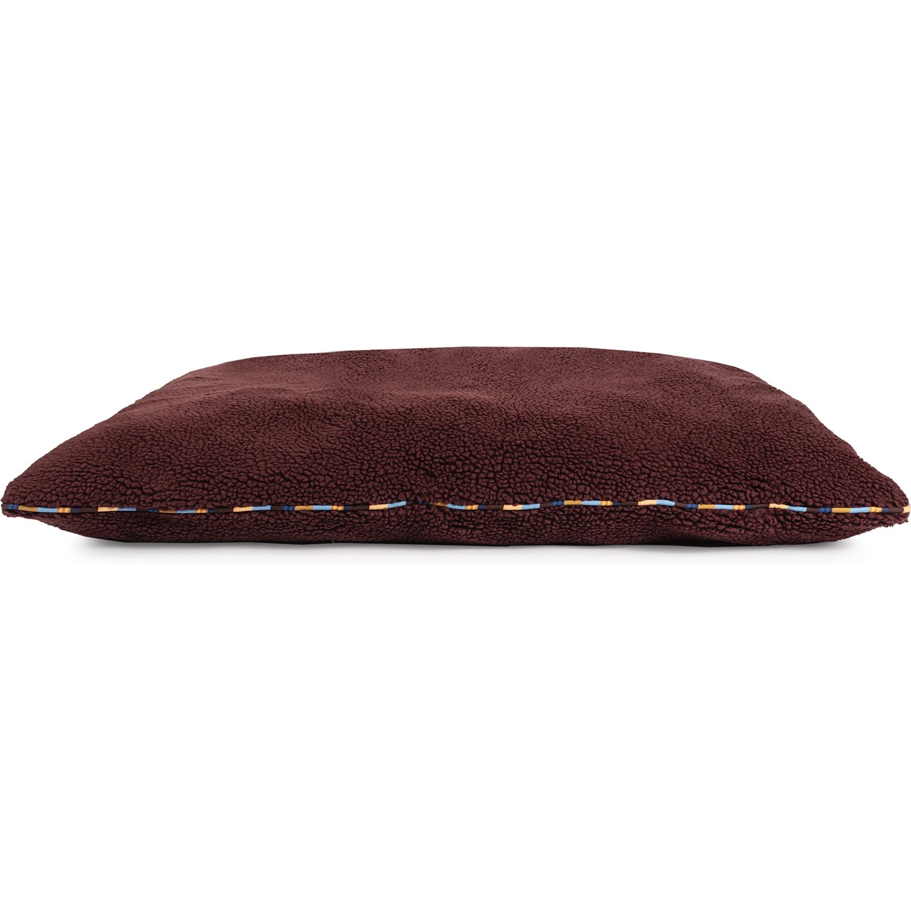 Carolina Pet Stripe Sherpa Pillow Dog Bed, Wine, Large