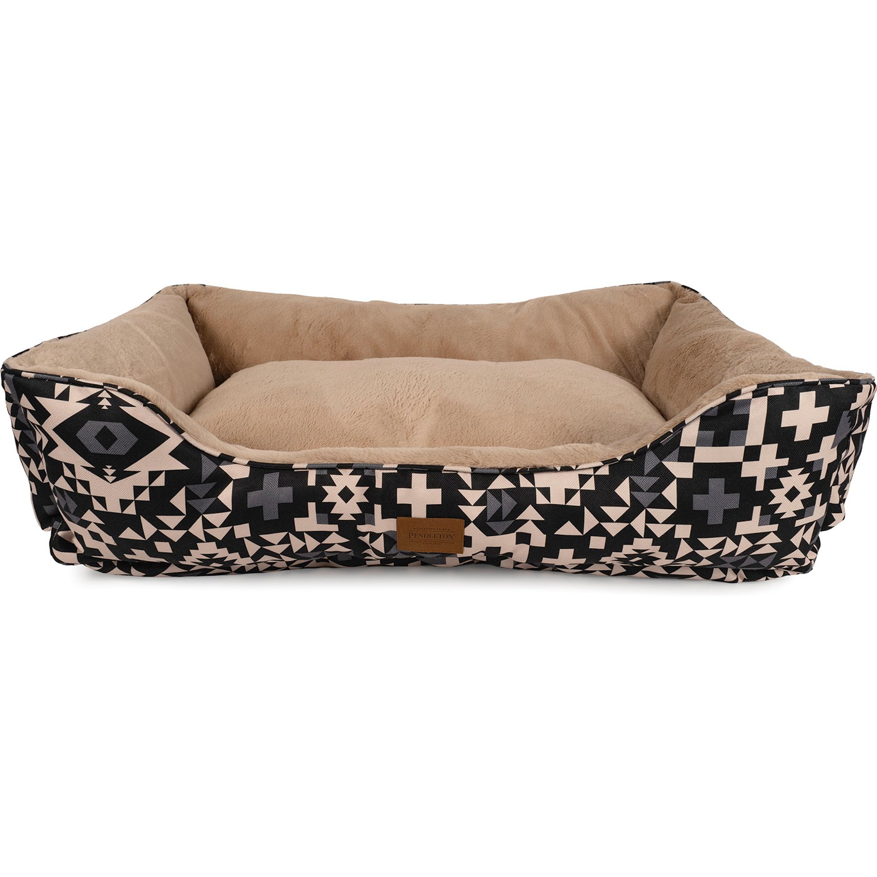 Pendleton Fur Kuddler Dog Bed, Blue Ridge Black, X-Large: 42 x 30 x 10.5-in