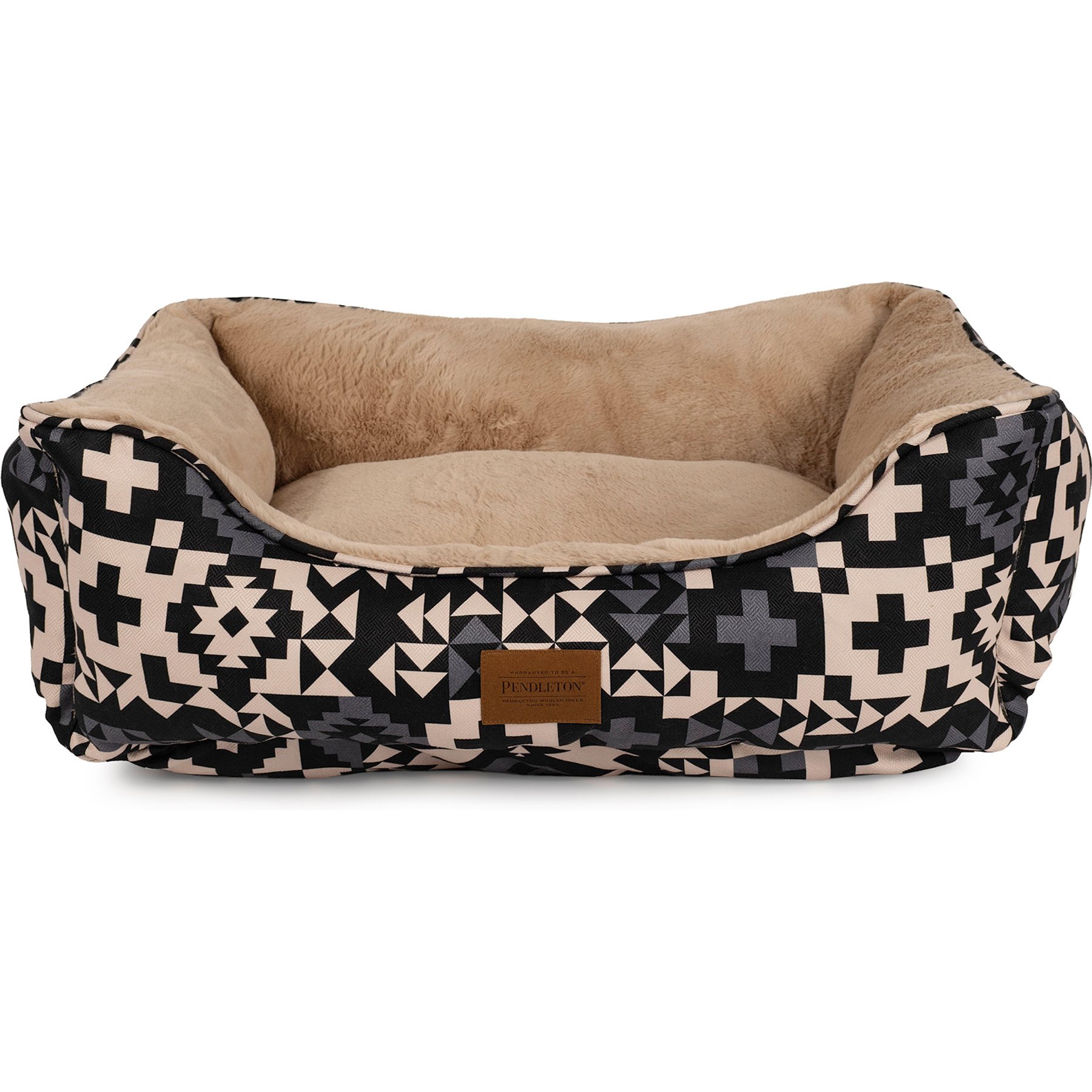 Pendleton Fur Kuddler Dog Bed, Blue Ridge Black, Medium: 30 x 24 x 9-in