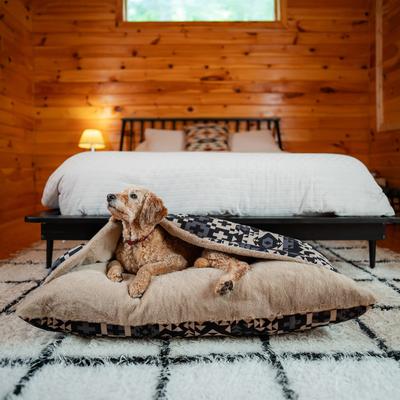 Show full view: Pendleton Burrow Dog Bed, Blue Ridge Black, Large slide 6 of 9