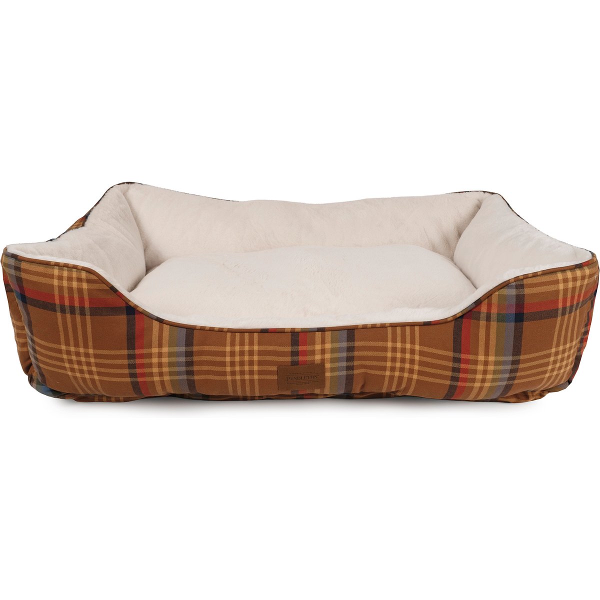Pendleton Plaid Fur Kuddler Dog Bed, Desert Plaid, X-Large: 42 x 30 x 10.5-in
