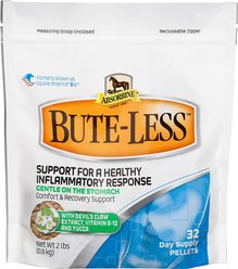 Absorbine Bute-Less with Devil’s Claw, Vitamin B-12 & Yucca Comfort & Recovery Support Pellets Horse Supplement, 2-lb bag
