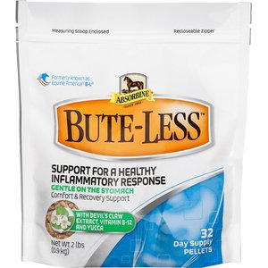 Absorbine Bute-Less with Devil’s Claw, Vitamin B-12 & Yucca Comfort & Recovery Support Pellets Horse Supplement, 2-lb bag