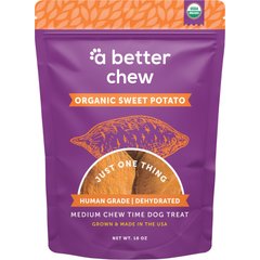 A Better Treat Long Lasting Single Ingredient Organic Sweet Potato Natural Dog Chew Treats, 10-oz bag