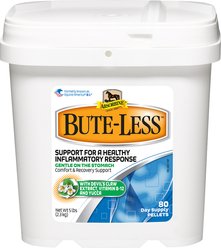 Absorbine Bute-Less with Devil’s Claw, Vitamin B-12 & Yucca Comfort & Recovery Support Pellets Horse Supplement, 5-lb tub slide 1 of 6