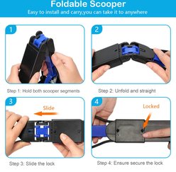 UPSKY 23.6-in Folding Dog Poop Scooper, Blue slide 2 of 7